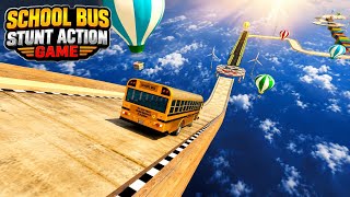 School Bus Stunt Action Game Gameplay | Crazy Sky Tracks & Impossible Bus Stunts! | Tectro Wheels  screenshot 5