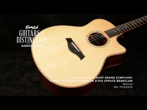 Taylor Custom Shop Grand Symphony "Crazy" Rosewood/Premium Sitka Spruce Bearclaw (SN:1111254131)