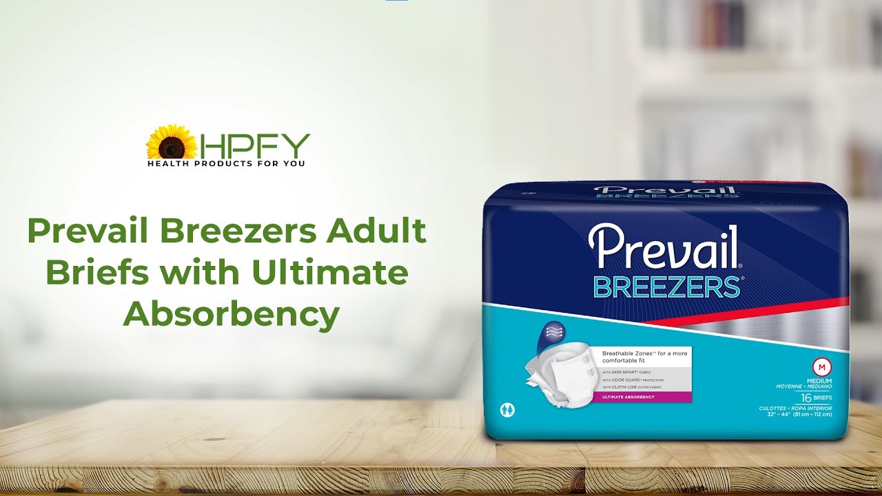 Prevail Breezers Ultimate Absorbency Incontinence Briefs, M,