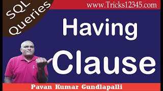 Having Clause in SQL || SQL Basics || SQL Queries for Practice
