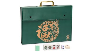 Chinese Mahjong Set, “Emerald Weave” with 146 Large Tiles