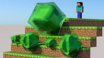 Minecraft - slime race [softbody simulation]