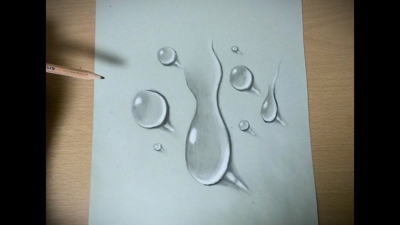 色鉛筆で水滴の描き方 水の描き方 Draw Realistic Water Drops Youtube