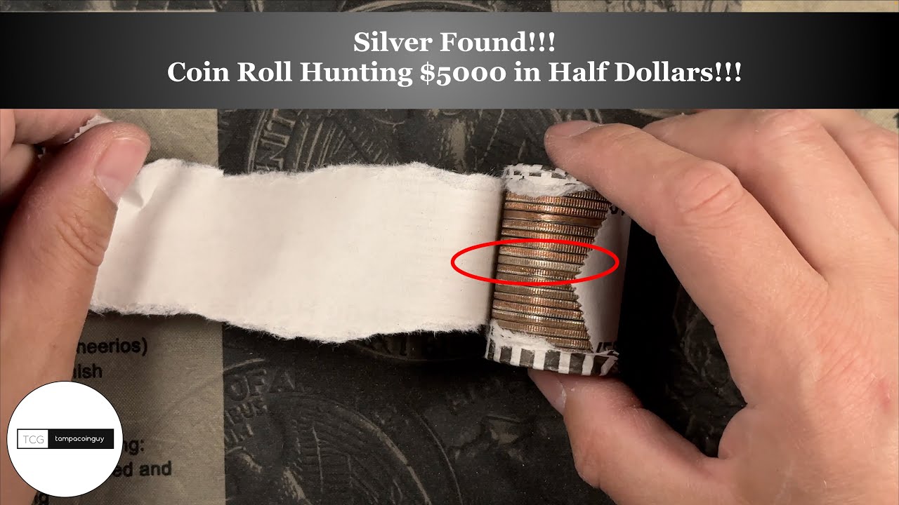 Silver Found!!! Coin Roll Hunting $5000 in Half Dollars!!! - YouTube