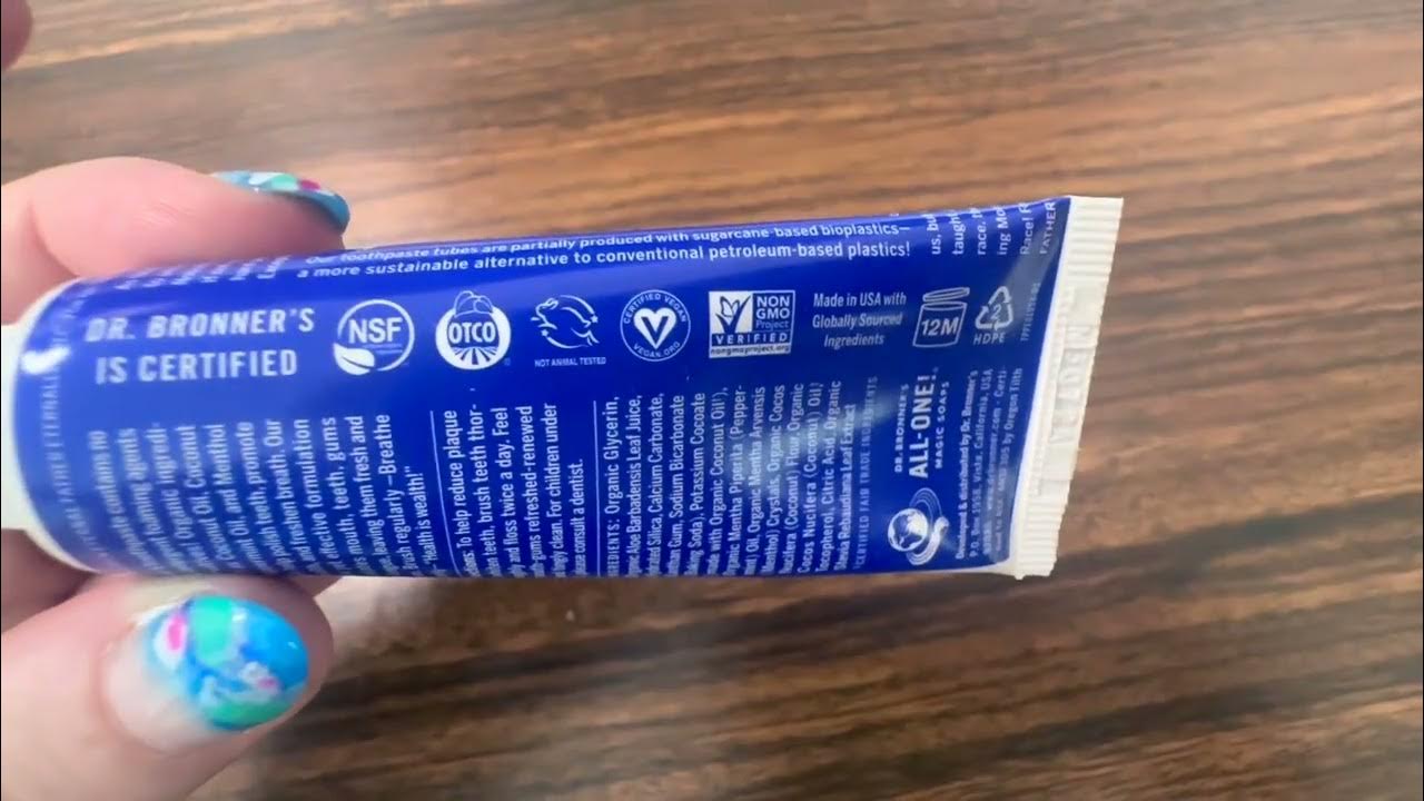 Dr Bronner's Peppermint All one Toothpaste YouTube