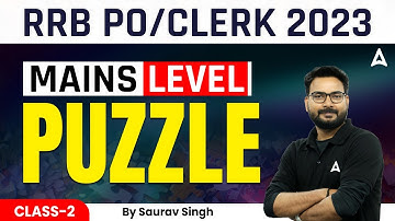 RRB PO Clerk 2023 | RRB PO Clerk Mains Level Puzzle | Reasoning by Saurav Singh #2