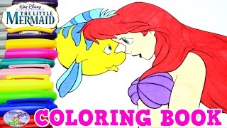 Disney Coloring Book The Little Mermaid Princess Ariel Episode Surprise Egg And Toy Collector Setc