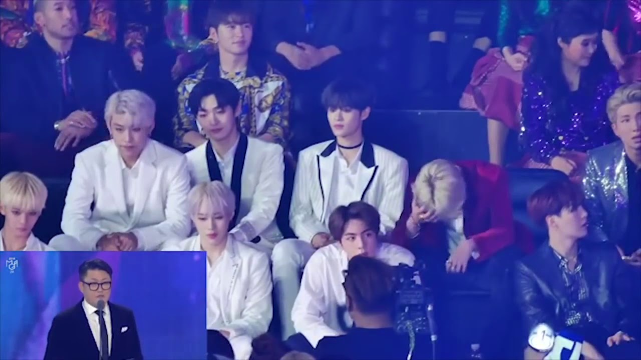 181106 WannaOne reaction to BTS IDOL + BTS REACTION TO W1 win and w1 reaction to bts win