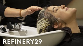 I Dyed My Black Hair Billie Eilish Blue | Hair Me Out | Refinery29