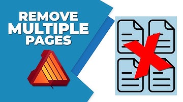 How to remove multiple pages in affinity publisher