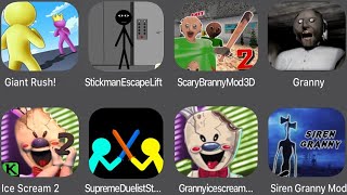 Giant Rush,Stickman Escape Lift,Scary Branny,Granny,Ice Sream2,Supreme Duelist Stickman,Siren Granny screenshot 2