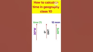 How to calculate time in geography class 10, time calculation in geography, #shorts