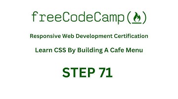 FreeCodeCamp   RESPONSIVE WEB DESIGN LEARN BASIC CSS BY BUILDING A CAFE MENU   STEP 71