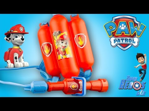 Pat Patrouille Lance à Eau Marcus Paw Patrol Marshall Water Blaster Jouet Toy Review Patrulla Canina