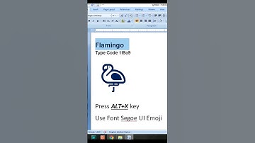 Flamingo Emoji in Ms Word  #computerthecourse  #msword #tutorial #shorts #ytshorts #shortsfeed
