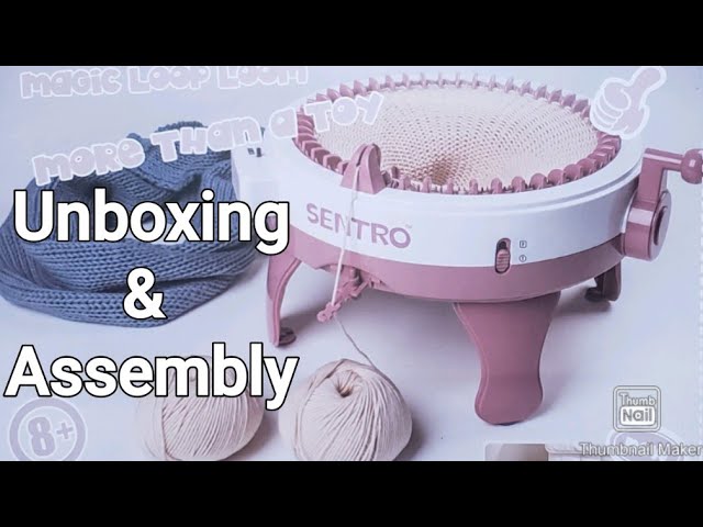 s 48 Needle Zcvtbye Knitting Machine Unboxing, Set Up & Review!  Slouch Hat & Pom Pom Demo! 