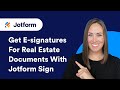 How to Get E-signatures for Real Estate Documents With Jotform Sign