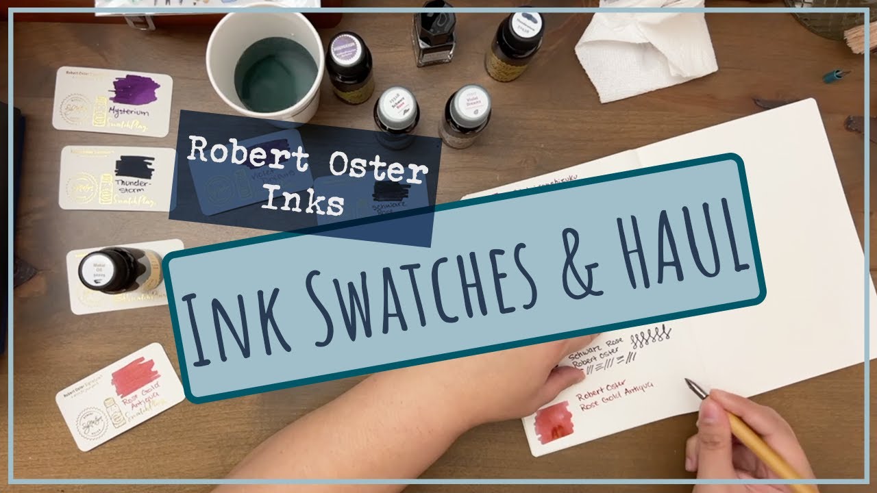 STATIONERY HAUL AND INK SWATCHES | Robert Oster Inks | Sailor Hocoro Dip Pen
