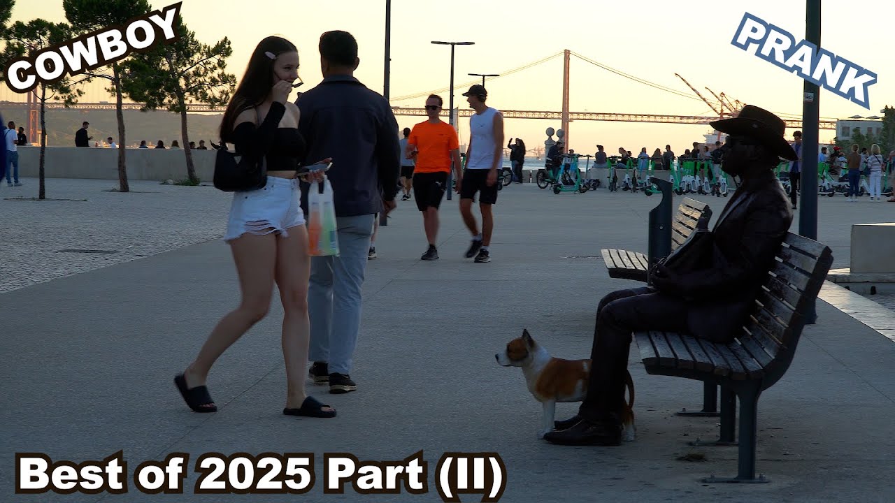 Best of 2025 Part (II). IFN FUN Statue Prank Compilation.#cowboy_prank #funny