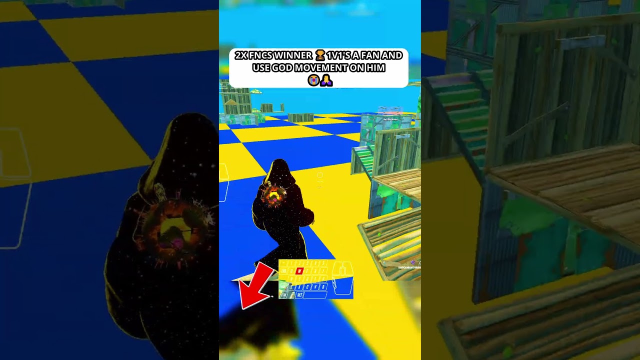 2X FNCS WINNER 🏆1V1'S A FAN AND USE GOD MOVEMENT ON HIM 😭🙏 