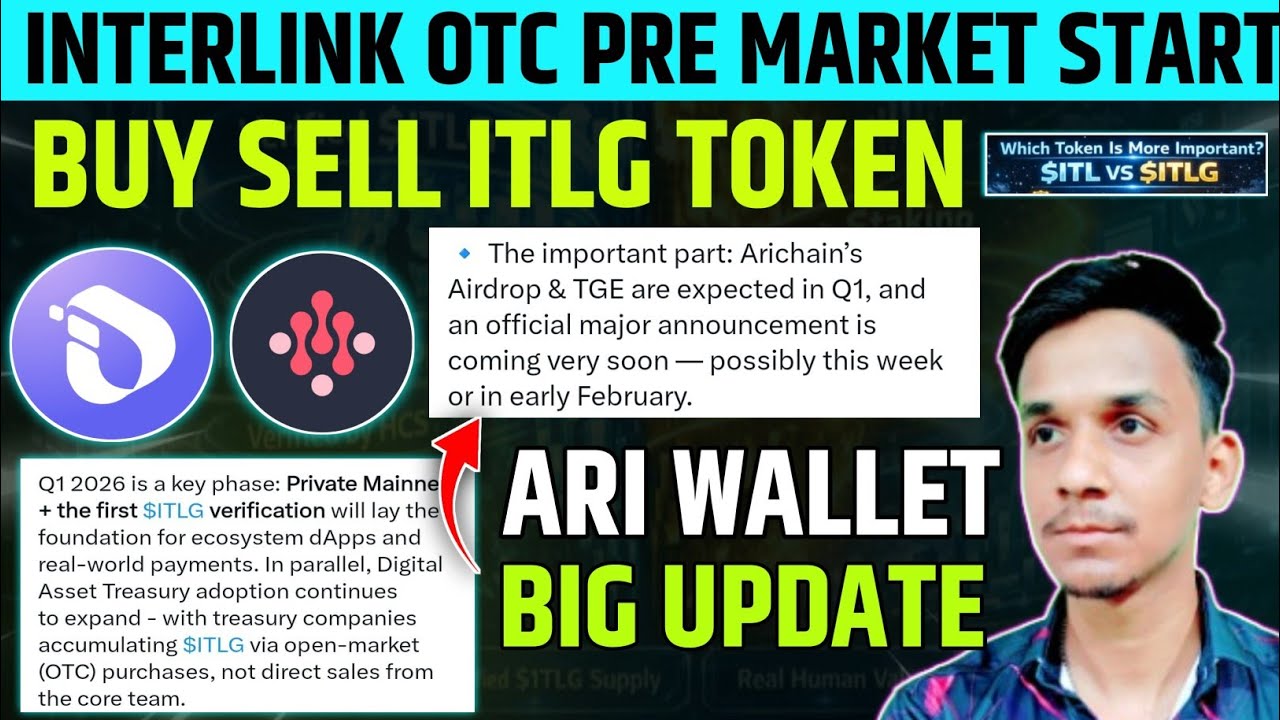 ARI CHAIN TGE LISTING UPDATE📣ARI WALLET NEW UPDATE~INTERLINK NETWORK OTC PRE MARKET📌INTERLINK UPDATE