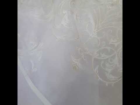Тюль до підвіконня Firanka Дамаск органза карниз 200см білий (20_7а), видео 1