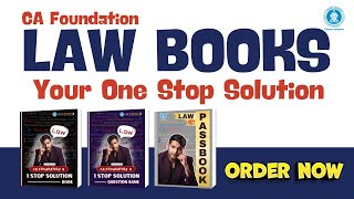 CA Foundation Law – Chart, One Stop Solution Concept &amp; Question Bank Books