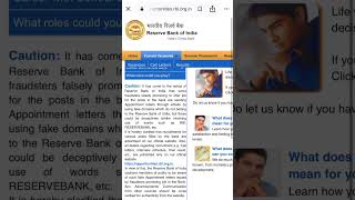 RBI RECRUITMENT 2026 #jobs #information #whatsappstatus #shortsvideo #bankjobs #education