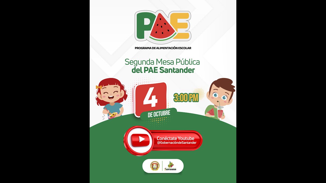 Segunda Mesa Pública PAE Santander vigencia 2022 - YouTube