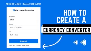 Unbelievable! Create Your Own Currency Converter in Minutes!