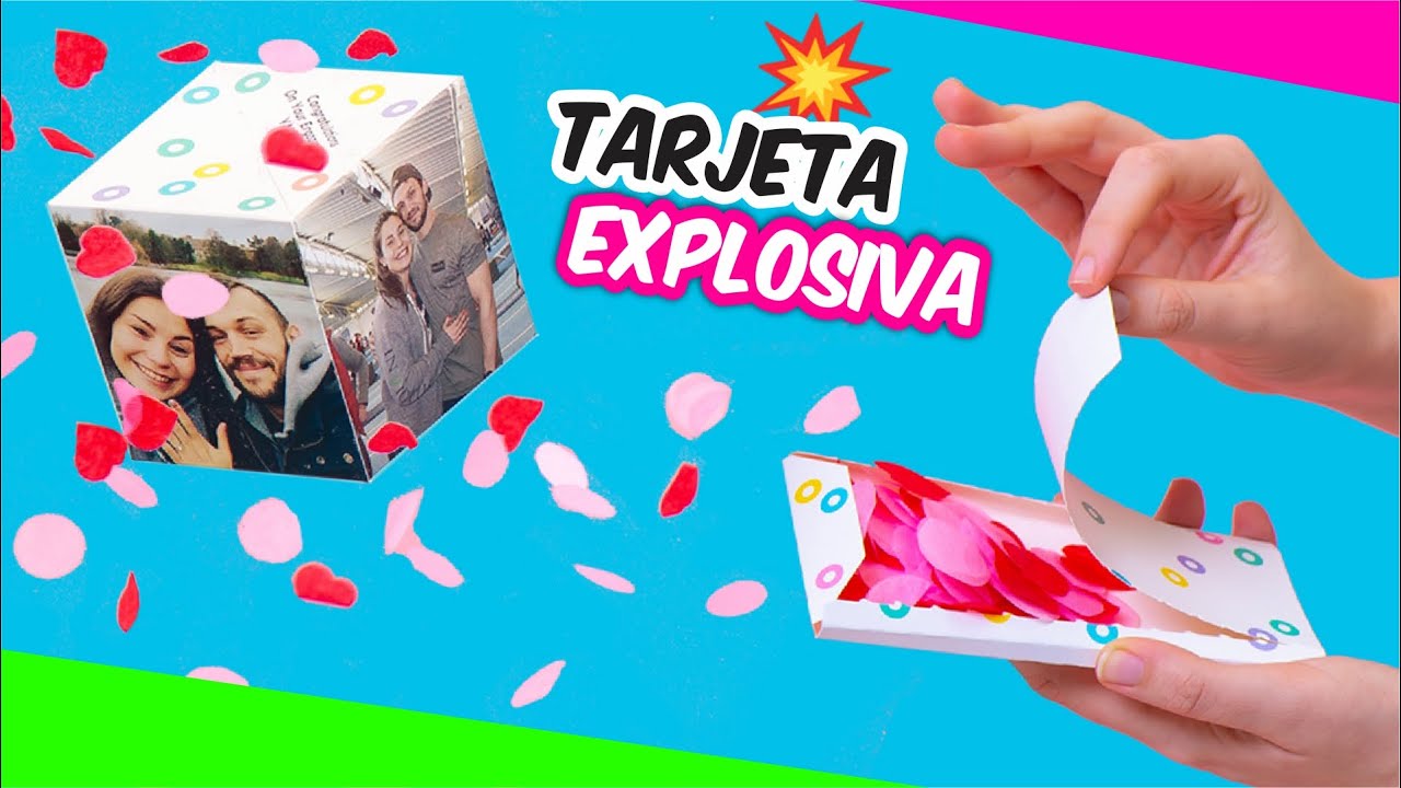 Tarjeta EXPLOSIVA - SALE un CUBO de una tarjeta |  BROMA para tu NOVI@ ★ Así o más fácil