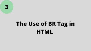 The Use of BR Tag in HTML 3 | saif tech |