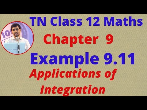 Class 12 Maths CHAPTER 9 – Applications of Integration Example 9.11 TN New Syllabus