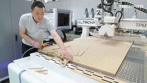 How to ATC Wood CNC Router Machine with angel saw blade head working?