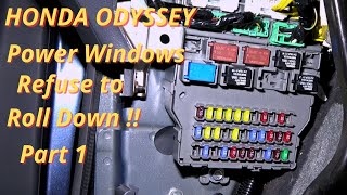 Power Windows Not Working on Honda Odyssey Part 1 Diag & Repair