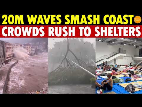 China’s Typhoon Nightmare: 20-Meter Waves Smash Coast, Trees Uprooted, Crowds Rush To Shelters