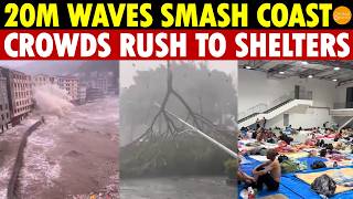 China’s Typhoon Nightmare: 20-Meter Waves Smash Coast, Trees Uprooted, Crowds Rush To Shelters