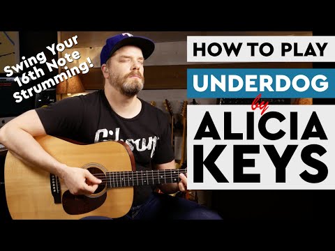 How to Play Underdog by Alicia Keys - Guitar Lesson