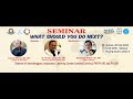 SEMINAR "WHAT SHOULD YOU DO NEXT?"