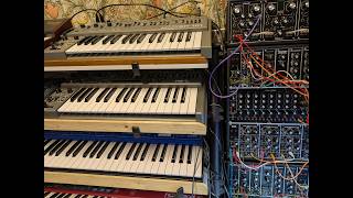 Ratcheting Berlin School sequences on SH-101 and MS-1 mk2 using 960 sequencer and Doepfer A-160-5.