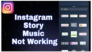 How to fix instagram story music feature not available problem | Instagram Story Music Not   Showing