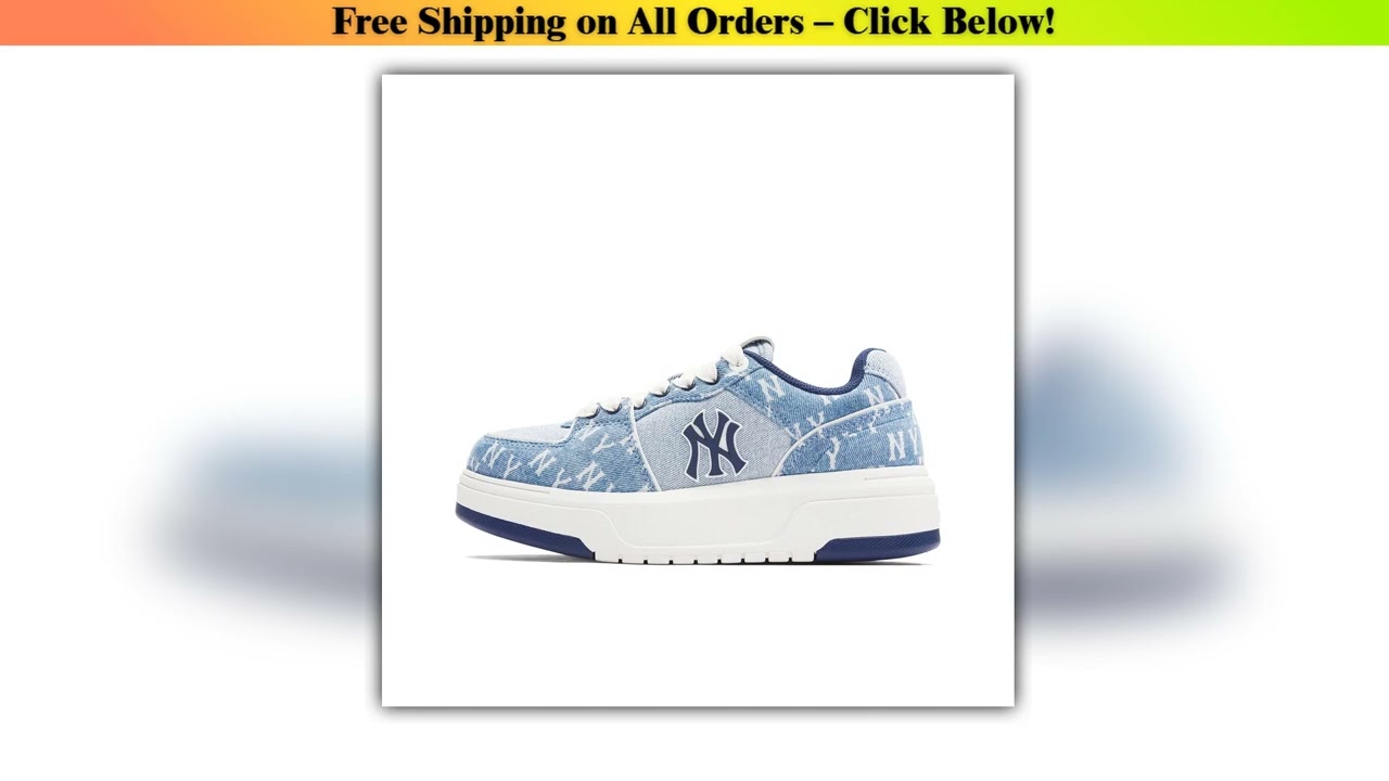 MLB Chunky Liner Slip Resistant Low top Skateboard Shoes Unisex Blue 3ASXCDC4N-50BLS Wholesale