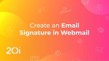 20i Email Hosting: Create an Email Signature in Webmail
