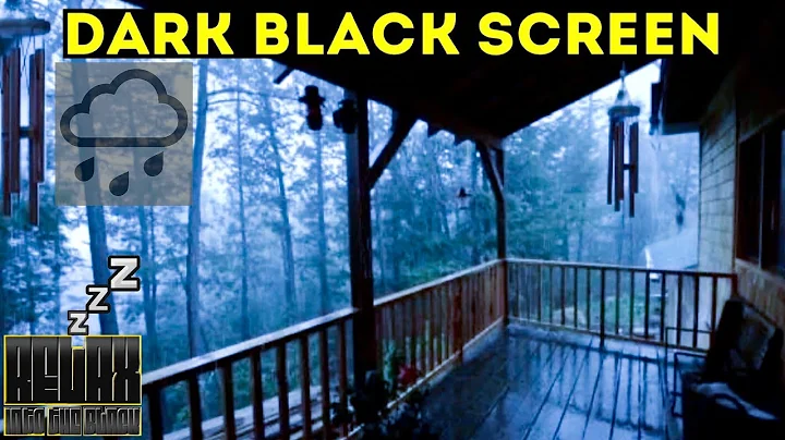 Relax Wind Chimes and Rain. - Dark Black Screen - 10 hours sleep - 🌧😴🎐