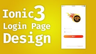 Login Page with Ionic 3 clean design