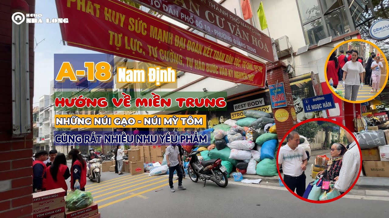 Khoảnh khắc ấm lòng tại Nam Định | Mọi người góp sức giúp bà con miền trung vượt qua bão lũ
