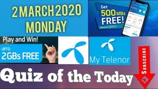 2 March | Telenor My App  2 March quiz screenshot 2
