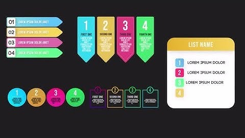 Infographic Animated Lists V2 After Effects Templates