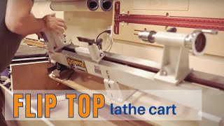 How to Make a Flip Top Lathe Cart // Flip top Workbench