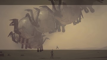 Nier: Automata Route C - Memories of Sand: "Hegel" Ancient Linked Machine Boss Introducion Cutscene